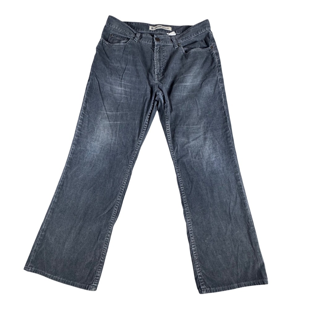Gap Corduroy Pants Men 34x30 Dark Gray Low Rise Boot Fit Cotton Blend - Picture 2 of 12